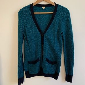 J.Crew Factory Herringbone Alpaca Blend Cardigan S